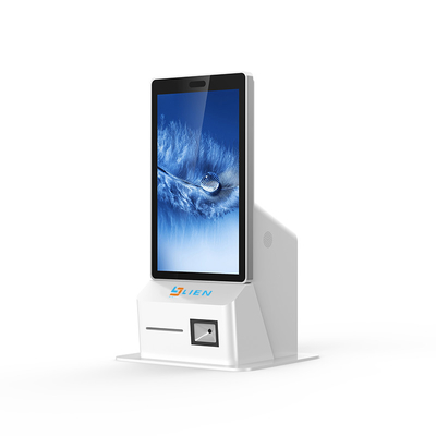 Bàn làm việc Nhà hàng Khách sạn Kiosk tự đặt hàng Với máy in biên lai màn hình cảm ứng