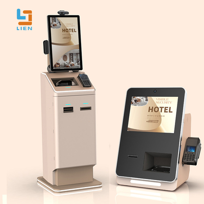 Khách sạn Kiosk tự phục vụ Với Camera phòng CCTV Card Recycler ADA Passport Scanner