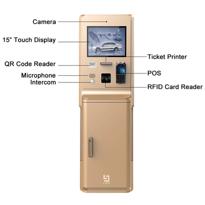 Bên ngoài chống nước màn hình độ sáng cao bãi đậu xe Kiosk tự thanh toán
