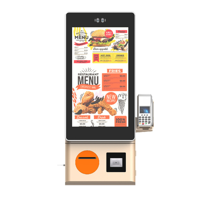 Kiosk tự đặt hàng với máy quét mã vạch và máy in nhiệt