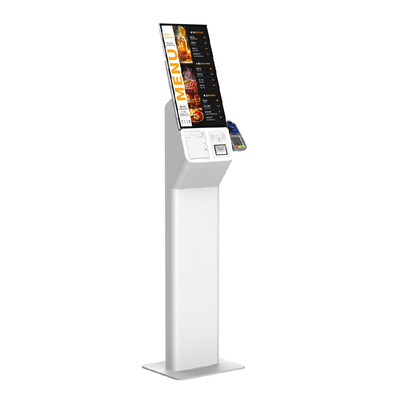 Kiosk tự đặt hàng Android 21.5 Inch Nhanh thực phẩm màn hình cảm ứng máy in Kiosk tự thanh toán