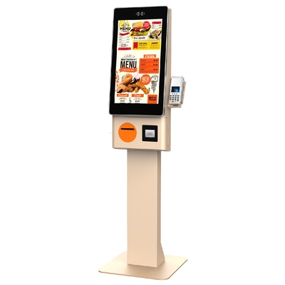 Máy thanh toán thẻ bán buôn Máy đầu cuối với máy in và đọc thẻ Kiosk tự phục vụ đặt hàng thực phẩm