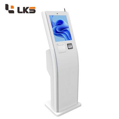 LKS Self Queuing Ticket Visitor Registration Kiosk With Printer QR Code Scanner Camera