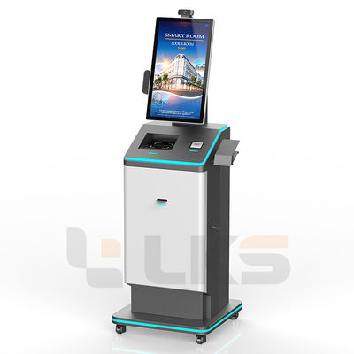 Kiosk In Tự In Thẻ LKS Với Máy Quét ID Hộ Chiếu, Máy In Thẻ, Máy Quét Mã QR, Camera